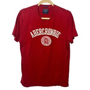 VTG y2k Abercrombie & Fitch M Red Short Sleeve T-Shirt  100% Cotton